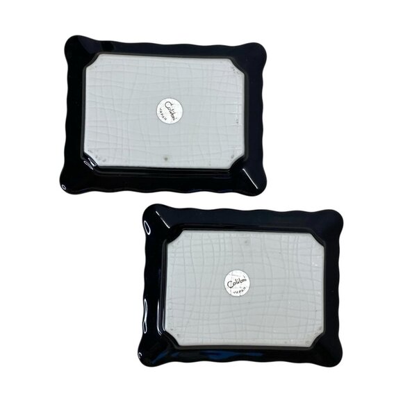 Peacock Floral Decorative Trinket Candy Dish Tray 2PC Gold Trim Colibri Japan - Picture 3 of 3